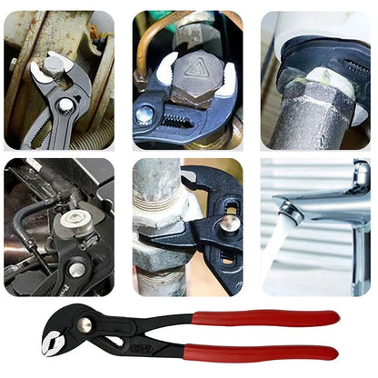 Water Pump Pliers Quick-release Plumbing Pliers Straight Jaw Groove Joint Set Combination Tools Adjustable Universal Wrench Pipe