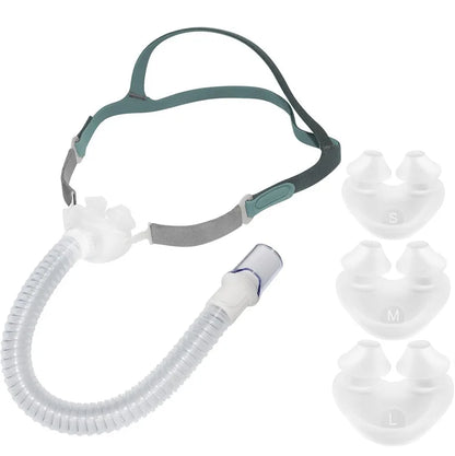 FHC P40 CPAP Nasal Pillow Mask 3-in-1 S/M/L Silicone Cushions for CPAP/BIPAP Device Snoring & Apnea Therapy Sleep Aid