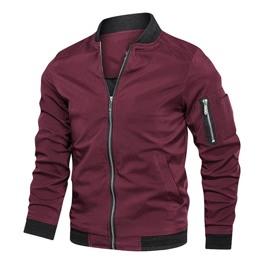 Spring Autumn Men's Windbreaker Jacket Casual Lightweight Jacket For Men Sports Zip Up Coat with Pockets Clothing