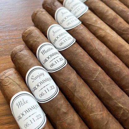 Personalized Custom Wedding Cigar Bands Sticker Wraps Cigar Labels Groomsmen Gift Father's Day Gift for Dads Wedding Favors