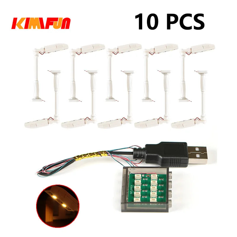 10PCS 0.8mm Pin RGB LED For LEGO Building Blocks USB Lamp DIY Street Light City Electric Decorate 1X1 Brick Compatible All Brand