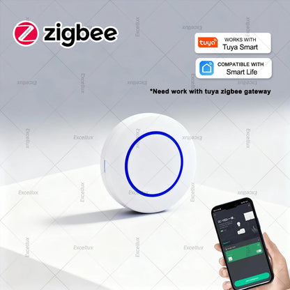 ZigBee Button Scene Switch Tuya Intelligent Linkage Switch Battery Powered Automation Scenario Works With Smart Life Zigbee2MQTT