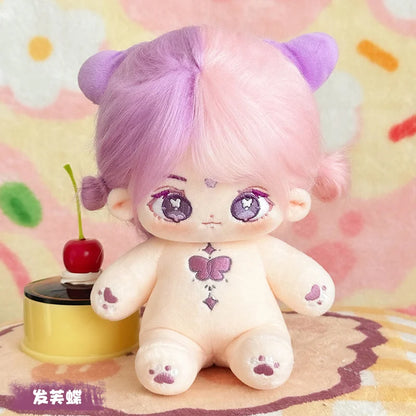 20cm Kawaii Plush Cotton Doll Idol Stuffed Super Star Figure Dolls Twelve Constellations Doll Can Change Clothes Gift
