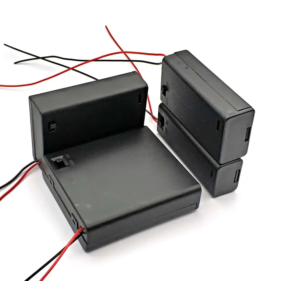 DIY 1/2/3/4 Slot AA Battery Holder Box Case AA Battery Holder Box Case with Switch