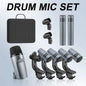 Instrument Microphone E608 7-Piece Wired Drum Mic Kit Dynamic Kick Bass Tom/Snare Cymbals Use For Drums Vocal Band DJ Stage Inst