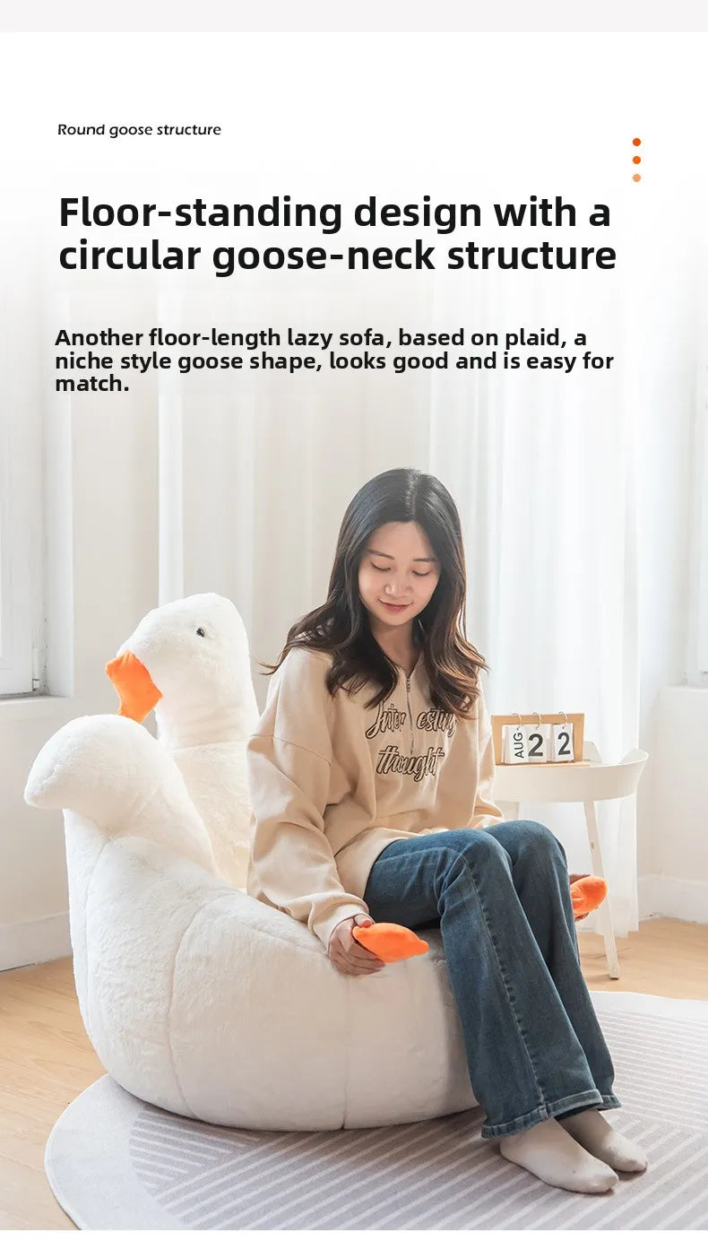 creative cute bean bag sofa goose-shaped design soft portable sofa single lightweight couch wohnzimmer living room furniture
