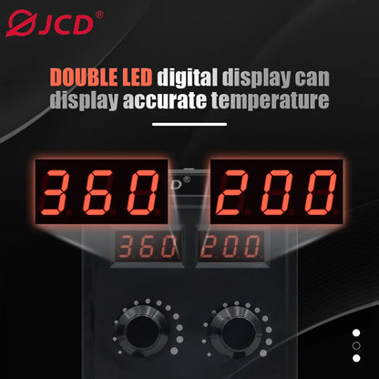 JCD 750W 8586D Soldering Station 2 IN 1 Hot Air Gun LCD Dual Digital Display Electric Soldering Iron SMD Welding Rework Station