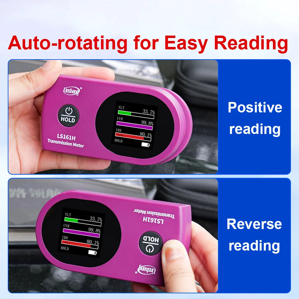 New Arrival Window Tint Meter TSER VLT UV IR Transmission Tint Meter LS161 LS161A LS161H Solar Film Tester for Cars