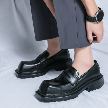Men's Formal Shoes Fashionable Square Toe Loafers
