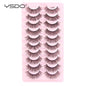 Lashes 3/10 Pairs Half Lashes Cat Eye Natural Long Lashes 3D Mink Eyelashes Full Strip Lashes Makeup Extension Tools