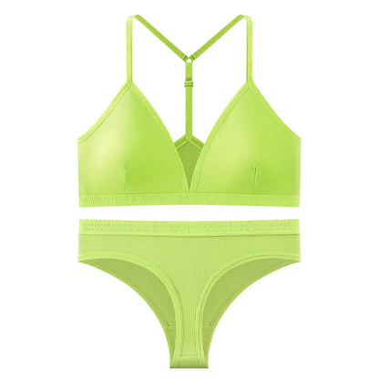Women Bra Set Panties Sexy Push Up Bralette Female Fitness Seamless Underwear Sports Lingerie Brassiere Set Tank Crop Tops S-XL