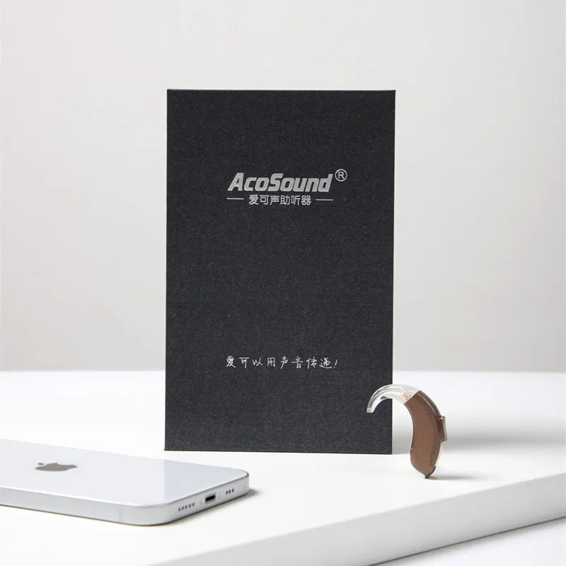 Acosound 64-channel Bluetooth hearing aid, audiogram programmable, high power, for moderate to severe hearing loss and deafness