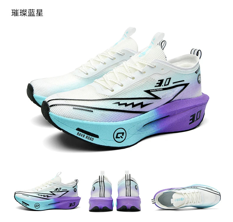 Couple Breathable Mesh Carbon Board Shoes, Student Sports Exam Shoes, Chunta Ultra Light Rebound Marathon Running Shoes