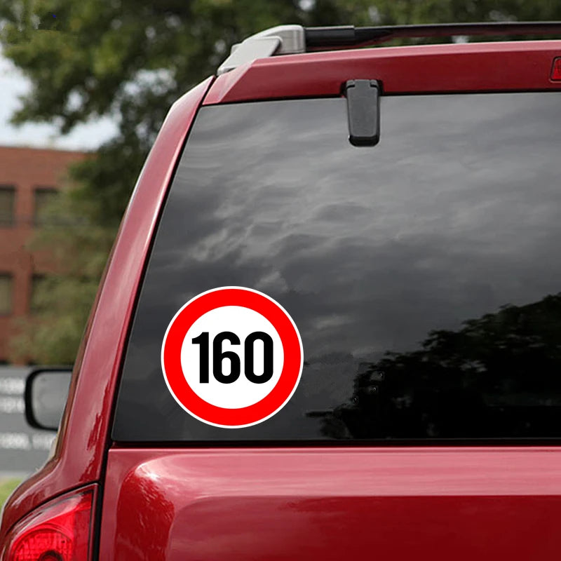 A0202# Speed Limit (110/120/150/160/200/300 km), Ø 16 cm Self-adhesive Decal Car Sticker Waterproof Auto Decors