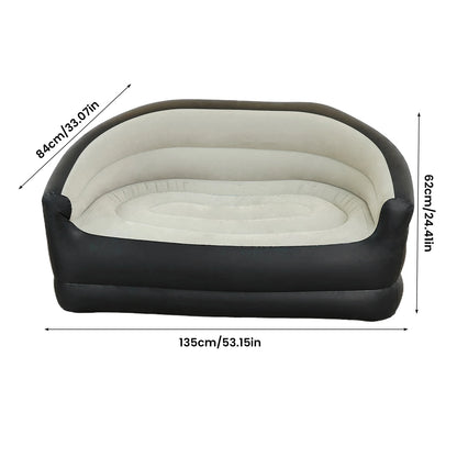Twin Size Outdoor Inflatable Sofa with Air Pump Blow Up Couch Inflatable Lounging Sofa for Indoor Outdoor Home Living Room