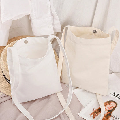 Canvas Cotton bag grocery handbag Foldable Fabric tote bag portable Storage organizer Shopping bag for woman Cloth organizer bag