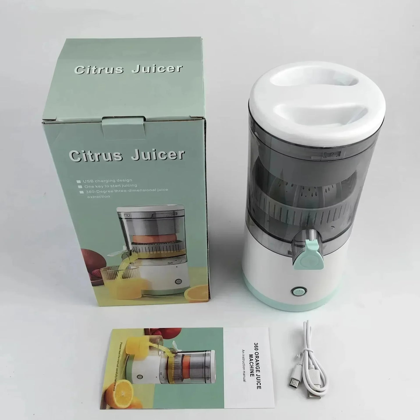 HOMEFISH Electric Juicer Juice Cup Citrus Orange Squeezer USB Charging Kitchen Fruit Juicer Blender Separator Press Machine