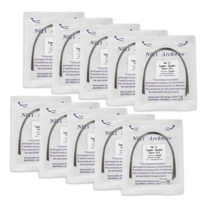 100Pcs/10Packs Dental Orthodontic Ovoid Form Archwires Niti Super Elastic Round Rectangular Wire 012/014/016/018/16X16/16X22