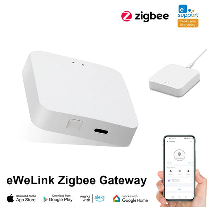 Zigbee 3.0 Gateway Hub Smart Home Wireless Bridge Ewelink APP Remote Control Automation Device Support Type C Charge