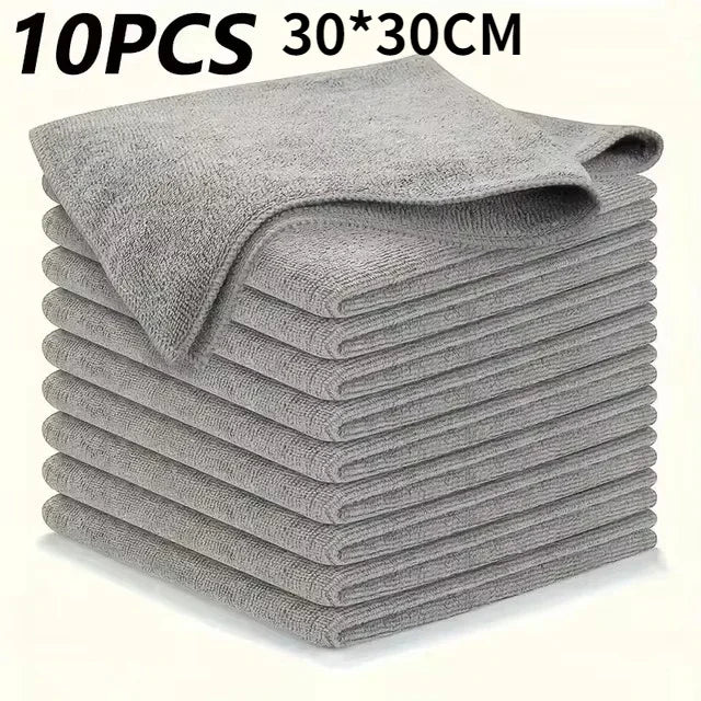 5Pcs Thicken Microfiber Cleaning Cloths Bicycle Car Kitchen Clean Towel Absorbent Soft Stain-removing Cloth Reusable Clean Tools