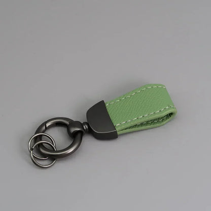 Short Lovely Leather Keychain Vintage Personalized Keyring Custom Logo Name Car Key Holder Chain Laser Engrave Women Charm Gift