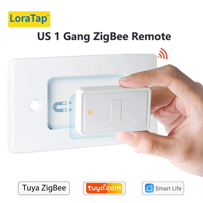 LoraTap ZigBee 3.0 Wireless 14 EU US Push Button Remote Tuya Scene Automation Control Switch Smart Life App Hub Need