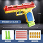 Continuous Firing Building Block Toy Gun Shell Throwing  Airsoft Blowback Empty Hanging Pistol Outdoor CS Weapon for Boys Adult