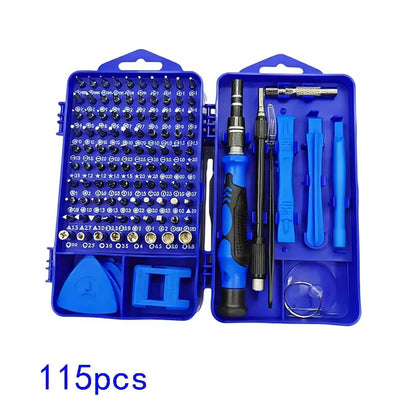 115 in 1 Multifunctional Screwdriver Set Electronic Repair Tools for Computer Phone and Household Use Insulation Screwdriver Kit