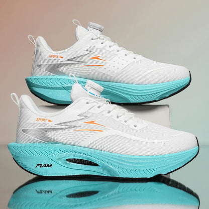 Men's breathable, non-slip, comfortable, shock-absorbing carbon plate running shoes, couple matching sports casual running shoes