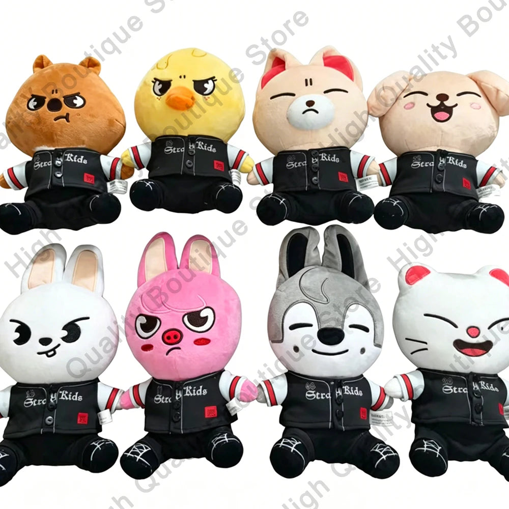 8pcs Skzoo Plush 25cm Kpop Cartoon Stuffed Animal Plushies Stray Kids Plush Doll Toys Kawaii JYP Adults KZ Fans Keychain  Gift