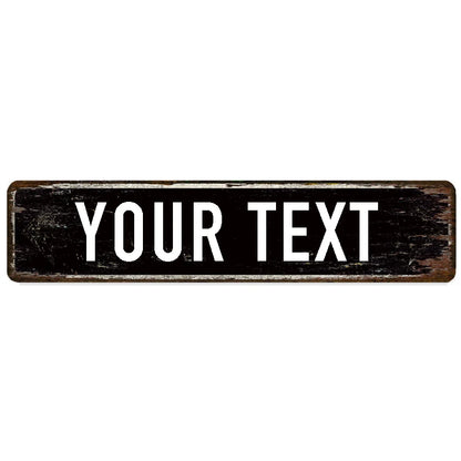 Custom Street Sign, Personalized Metal Sign For Office Workplace Home Yard Road, Custom Your Text Signs for Outdoor 16x4 Inches
