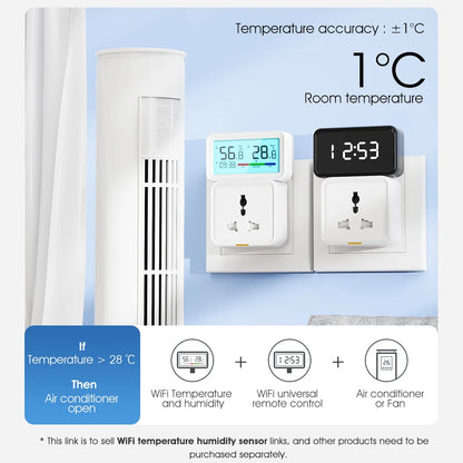 Zigbee Weather Station Digital Thermometer Room Tuya Smart Hygrometer Electronic Table Clock Temperature And Humidity Sensor