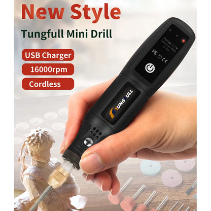 USB Engraving pen Mini Grinder Machine Rotary Tools Kit Rechargeable Dremel Tool Cordless Drill Mini Wireless Electric Drill