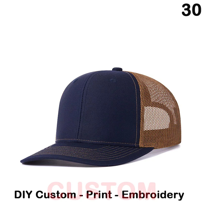 Fedoryn Custom Embroidery Baseball Cap for Men and Women DIY Design Mesh Cap LOGO Print Hat Quality Truck Hat Wholesale Unisex