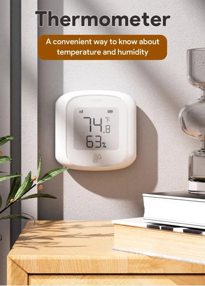 Tuya Smart WiFi/Zigbee Temperature and Humidity Sensor Indoor Hygrometer Thermometer with LCD Display Support Alexa Google Home