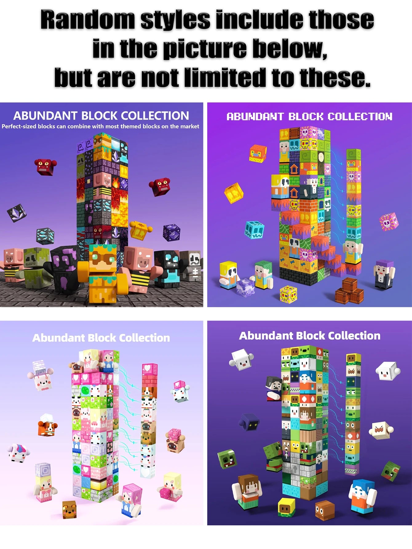 Magnetic Building Blocks Mine World Magnetic Forest Ender Lava  Construction Brick Cube STEM Toy Set Gift for Boy Girl Children