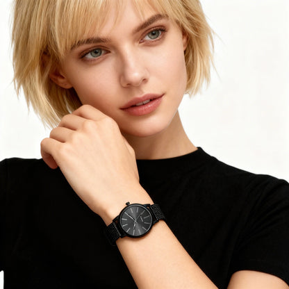 Luxury Women Watches New Stylish Silver Minimalist Business Ladies Alloy Casual Bracelet Montre Femme Female Watch