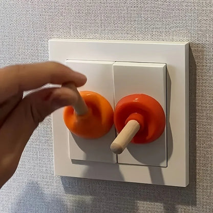 2PCS Switch decoration wall sticker creative lamp socket transformation funny small ornament toilet plug car ornament decoration