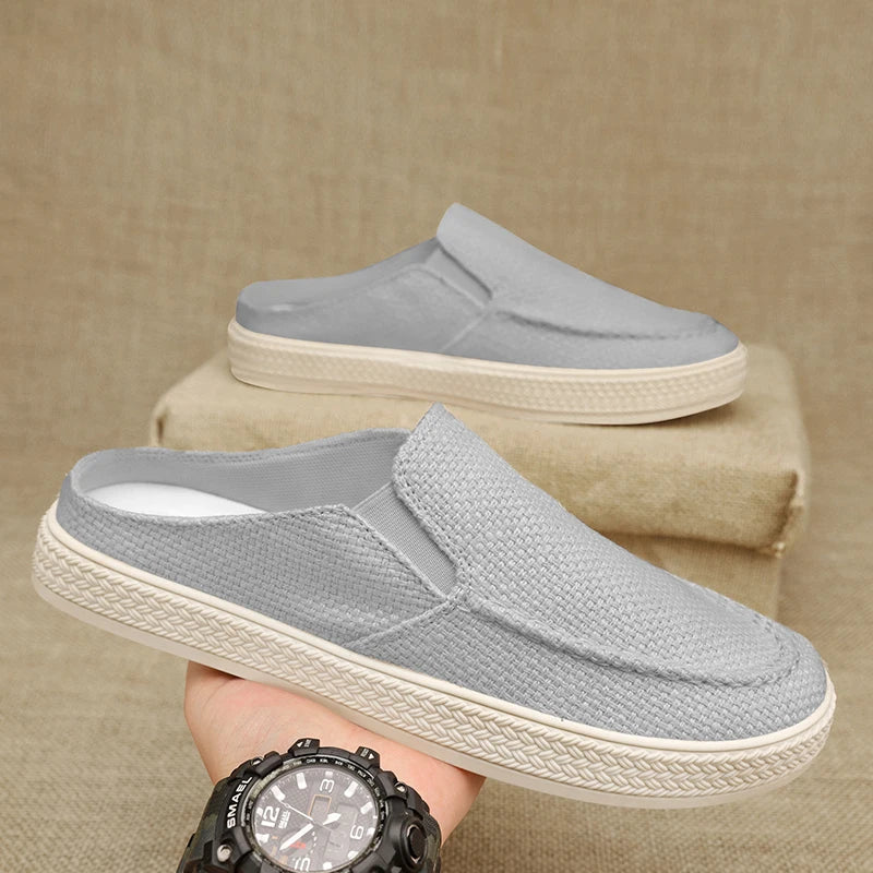 Summer 2026 New Men's Half-toe Slippers, Outdoor Casual Shoes, and Men's One-legged Lazy Shoes