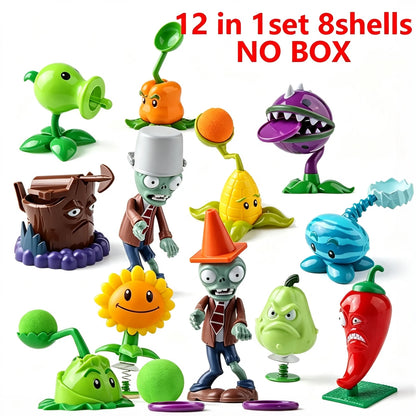 Plants VS Zombies 2 Playset Cactus Peashooter Coconut Cannon Genuine Game Scene Figure Ornaments Soft Silicone Birthday Gift boy