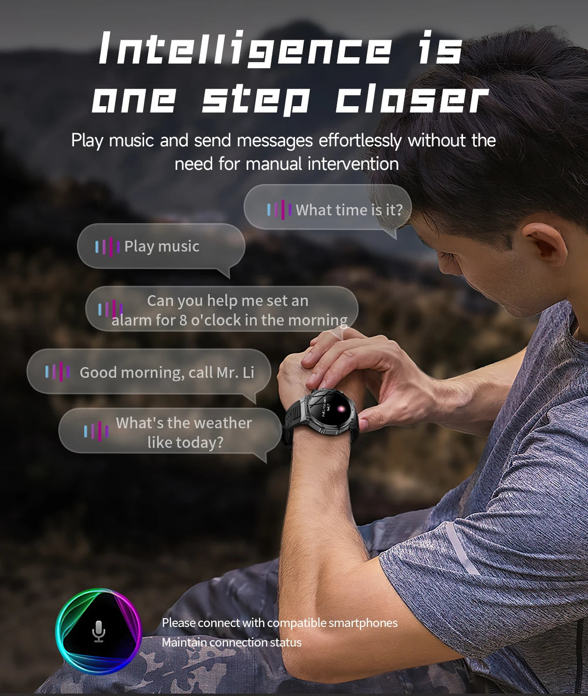 LIGE Nowy Smartwatch Męski 800 mAh Ultra Długa Żywotność Baterii Wodoodporny Zegarek Sportowy Outdoor Połączenia Bluetooth Wojskowy Smartwatch 2025
