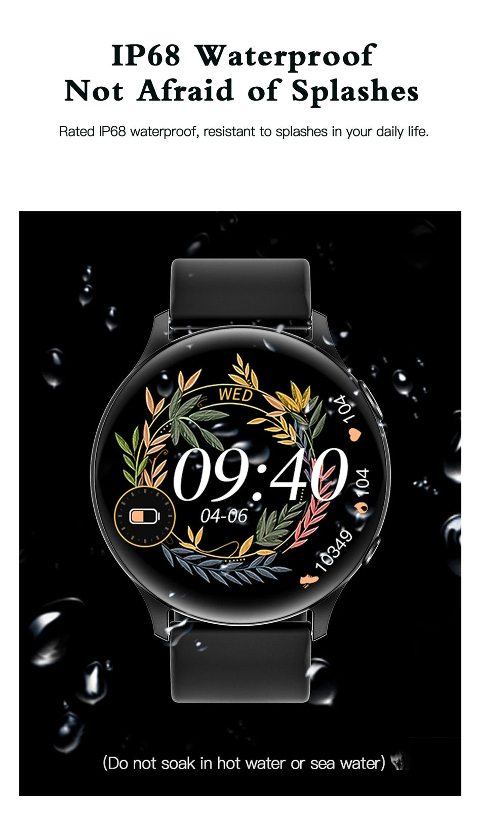 LIGE Nowy Smartwatch z Pomiarem Temperatury Ciała Damski Męski Ekran HD 360 Odbieranie Połączeń Wybieranie Połączeń Smartwatch Męskie Zegarki dla Kobiet Bransoletka