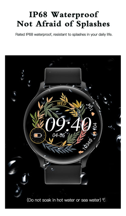 LIGE Nowy Smartwatch z Pomiarem Temperatury Ciała Damski Męski Ekran HD 360 Odbieranie Połączeń Wybieranie Połączeń Smartwatch Męskie Zegarki dla Kobiet Bransoletka
