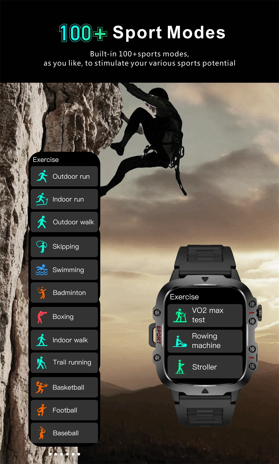 LIGE New Military Smart Watch Men Outdoor Sports 3ATM Waterproof  Blood Oxygen Bluetooth Call Watches Men Smartwatch For Android