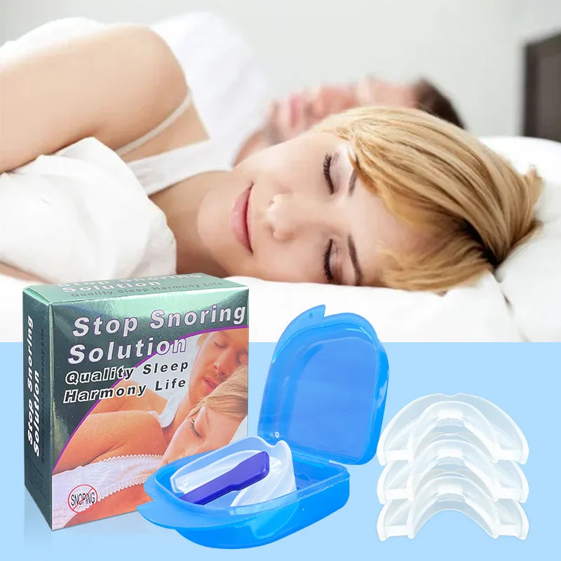 1Set Stop Snoring Anti Snore Mouthpiece Apnea Guard Bruxism Tray Sleeping Aid Mouthguard Anti Snore Sleep Adi Device Health Care