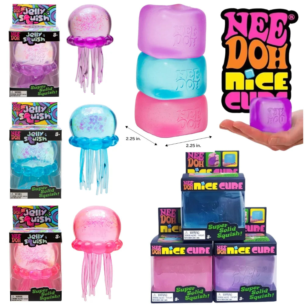 100+PCS Assorted Mixed Squish NEEDOH Fidget Mystery Blind Box Surprise Unbox Toy Slow Rebound Stress Relief Squeeze Sensory Toys