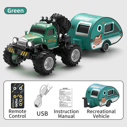 New 1:64 Rc Car Mini 2.4Ghz City Road Handle High Speed Alloy All Terrain Remote Control Car Dual Control Children's Toys Gifts