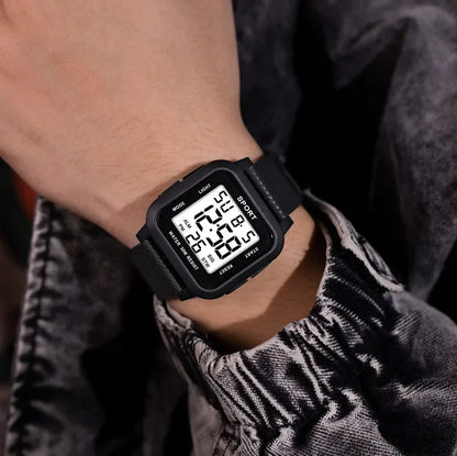 YIKAZE Sports Watch for Men Luminous Waterproof Men's Sport Watches Outdoor Military Clock Student LED Electronic Wristwatch