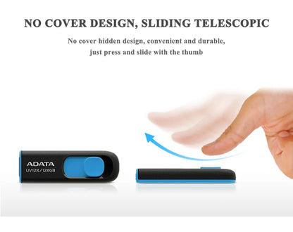 ADATA USB 3.2 Pen Drive Original USB Flash Drive 32GB 64GB 128GB 256GB U Disk for PC tablet smart TV Max 100Mb/s Memory Stick