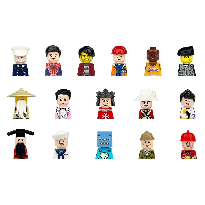 City Career 3D Building Block Dolls Toys Cartoon Character Models Mini Action Figures Educational Toys Children's Gifts